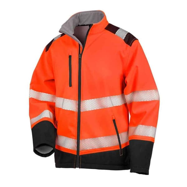 SAFE-GUARD by Result Unisex Adult Ripstop Printable Safety Soft Shell Jacket