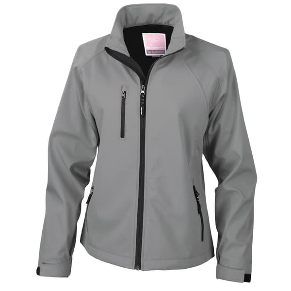 Result Womens/Ladies Soft Shell Jacket Silver 12 UK