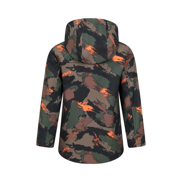 Mountain Warehouse Childrens/Kids Exodus II Camo Water Resistant Soft Shell Jacket
