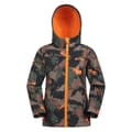Miniatyrbilde 1 av 4: Mountain Warehouse Childrens/Kids Exodus II Camo Water Resistant Soft Shell Jacket