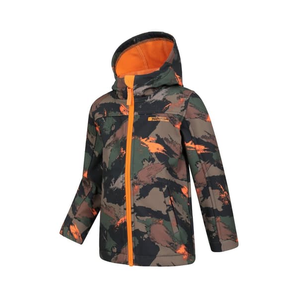 Mountain Warehouse Childrens/Kids Exodus II Camo Water Resistant Soft Shell Jacket