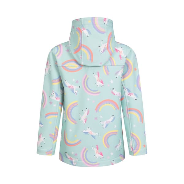 Mountain Warehouse Childrens/Kids Exodus II Unicorn And Rainbow Water Resistant Soft Shell Jacket