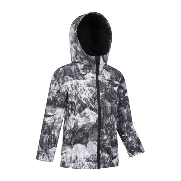 Mountain Warehouse Childrens/Kids Exodus II Monochrome Water Resistant Soft Shell Jacket