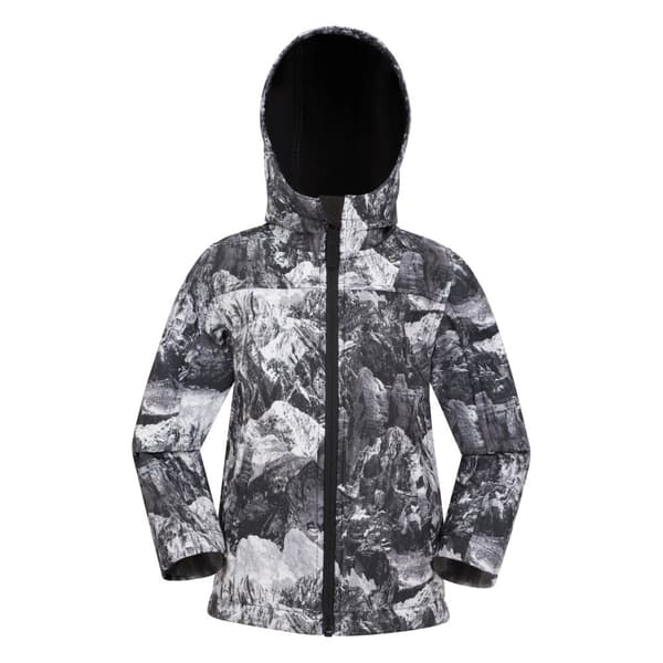 Mountain Warehouse Childrens/Kids Exodus II Monochrome Water Resistant Soft Shell Jacket