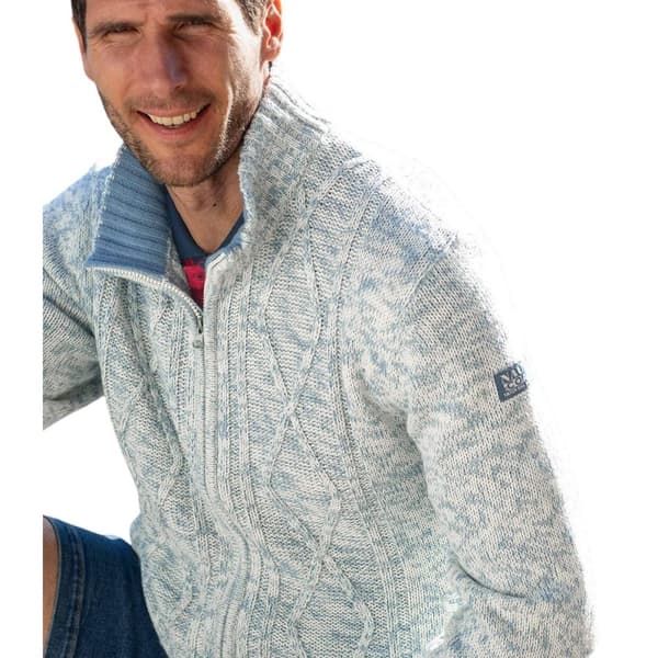 Atlas For Men Mens Mottled Cable Knit Jacket