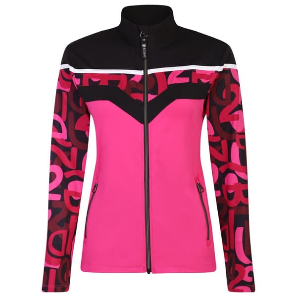Dare 2B Womens/Ladies Rocker Graffiti Core Stretch Ski Jacket Pure Pink/Black 12 UK
