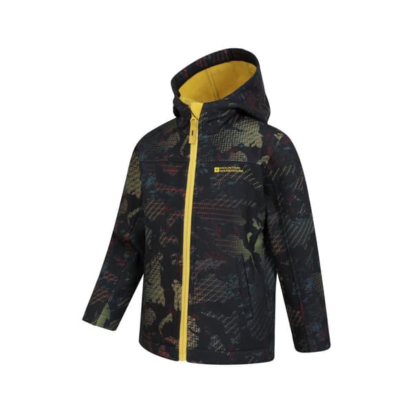 Mountain Warehouse Childrens/Kids Exodus II Printed Water Resistant Soft Shell Jacket