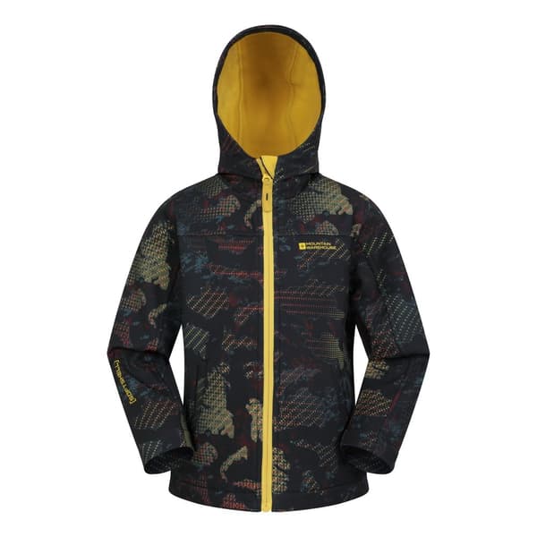 Mountain Warehouse Childrens/Kids Exodus II Printed Water Resistant Soft Shell Jacket