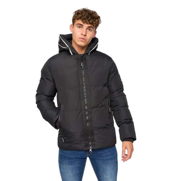 Crosshatch Mens Sandbox Hooded Jacket Black L