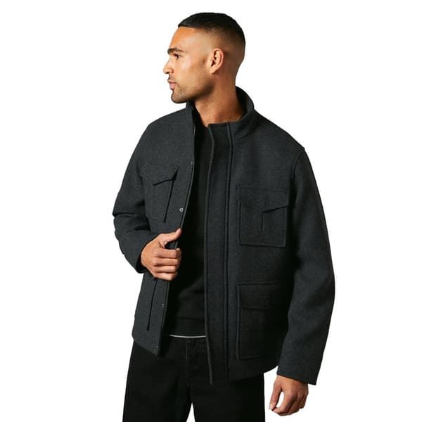 Maine Mens Wool Blend 4 Pockets Jacket Charcoal XL