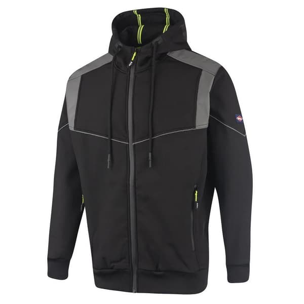 Lee Cooper Mens Reflective Hooded Jacket Black L