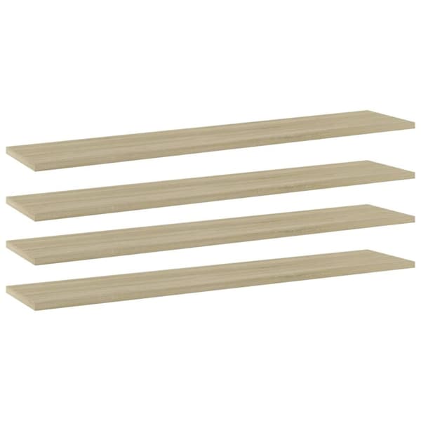 vidaXL Hyllplan 4 st sonoma-ek 100x20x1,5 cm spånskiva