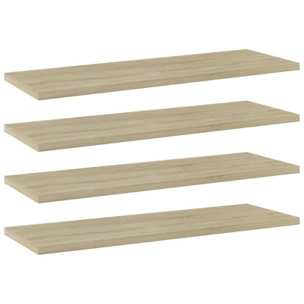 vidaXL Hylleplater 4 stk sonoma eik 60x20x1,5 cm sponplate