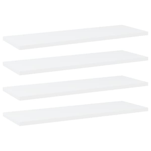 vidaXL Hylleplater 4 stk hvit 60x20x1,5 cm sponplate