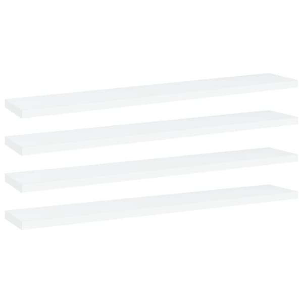 vidaXL Hyllplan 4 st vit 60x10x1,5 cm spånskiva