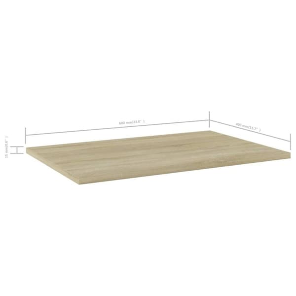 vidaXL Hylleplater 4 stk sonoma eik 60x40x1,5 cm sponplate
