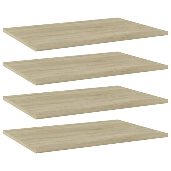 vidaXL Hylleplater 4 stk sonoma eik 60x40x1,5 cm sponplate