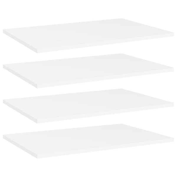 vidaXL boghylder 4 stk. 60x40x1,5 cm spånplade hvid