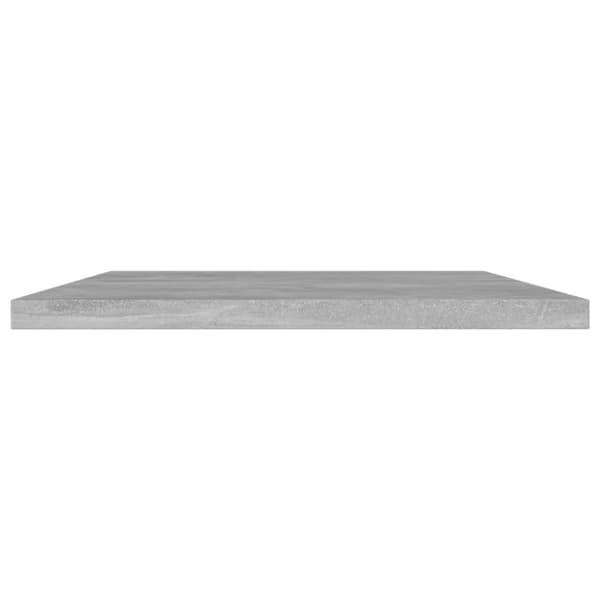 vidaXL Kirjahyllytasot 4 kpl betoninharmaa 60x20x1,5 cm lastulevy
