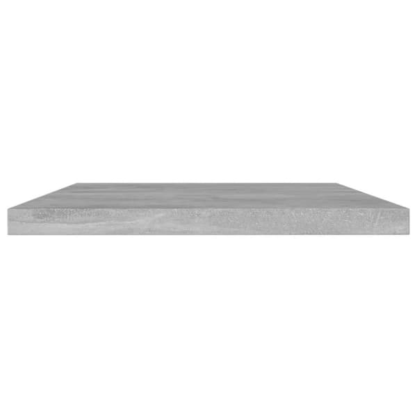 vidaXL boghylder 4 stk. 60x10x1,5 cm spånplade betongrå