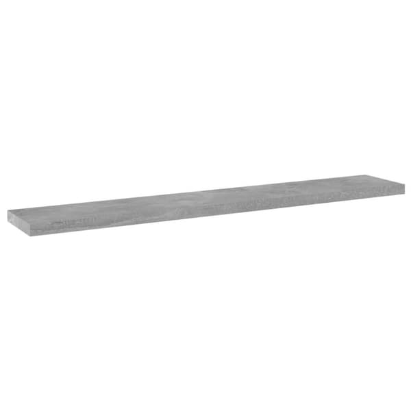 vidaXL boghylder 4 stk. 60x10x1,5 cm spånplade betongrå