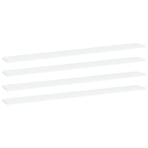 vidaXL boghylder 4 stk. 100x10x1,5 cm spånplade hvid