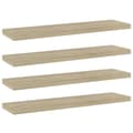 Miniatyrbilde 1 av 5: vidaXL Hylleplater 4 stk sonoma eik 40x10x1,5 cm sponplate