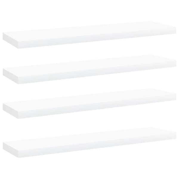 vidaXL Hylleplater 4 stk hvit 40x10x1,5 cm sponplate
