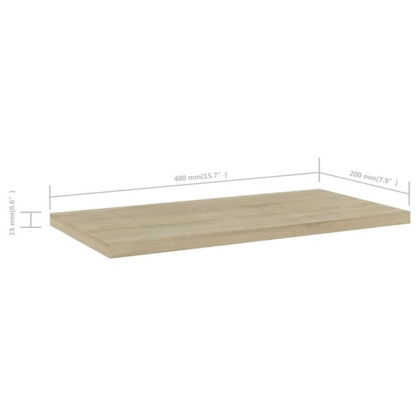 vidaXL Hylleplater 4 stk sonoma eik 40x20x1,5 cm sponplate