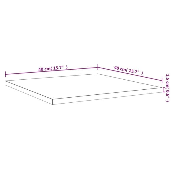 vidaXL Hyllplan 4 st sonoma-ek 40x40x1,5 cm spånskiva