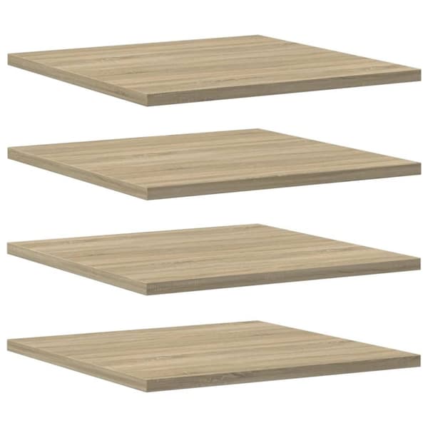 vidaXL Hyllplan 4 st sonoma-ek 40x40x1,5 cm spånskiva