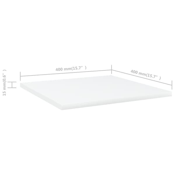 vidaXL Hylleplater 4 stk hvit 40x40x1,5 cm sponplate