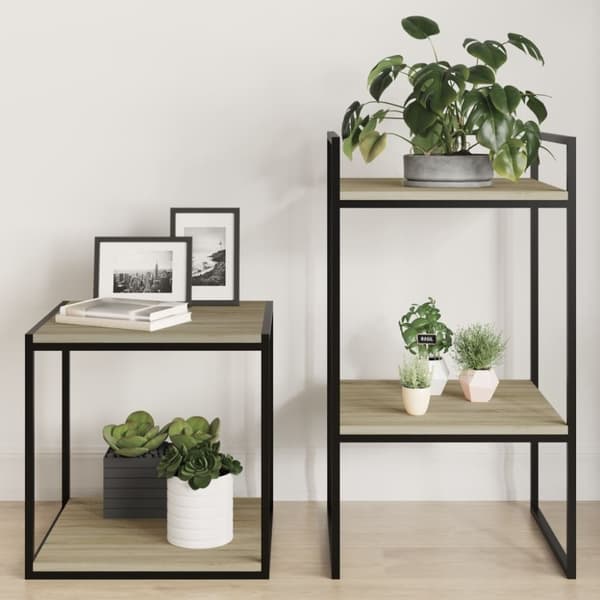 vidaXL Kirjahyllytasot 4 kpl Sonoma tammi 40x40x1,5 cm lastulevy