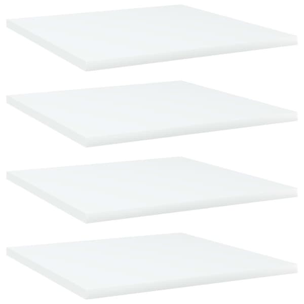 vidaXL boghylder 4 stk. 40x40x1,5 cm spånplade hvid