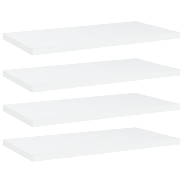 vidaXL boghylder 4 stk. 40x20x1,5 cm spånplade hvid