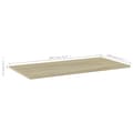 Miniatyrbilde 5 av 5: vidaXL Hylleplater 4 stk sonoma eik 80x40x1,5 cm sponplate