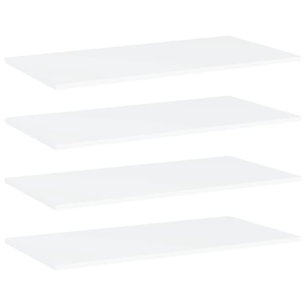 vidaXL boghylder 4 stk. 80x40x1,5 cm spånplade hvid