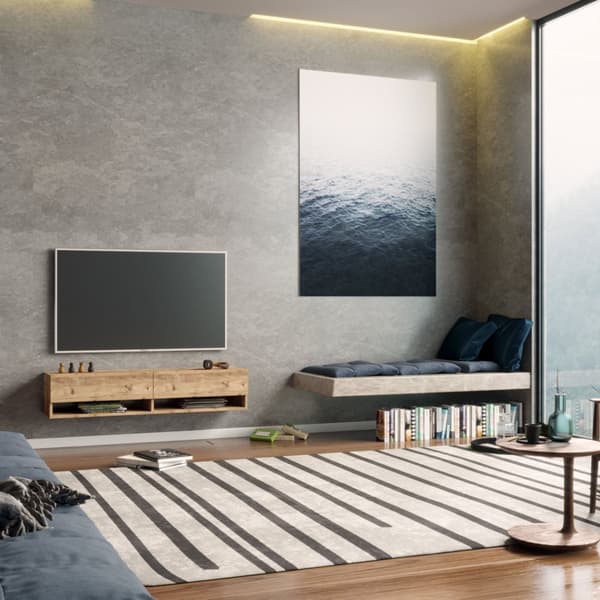 Nancy's Carlisle Lowboard - Moderni - Ruskea - Valmistettu puu - 140 cm x 30 cm x 32 cm