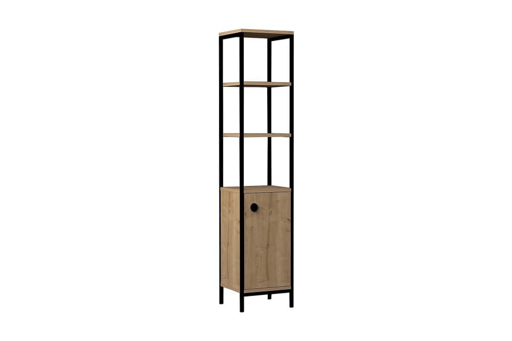 PIYALE Badrumsförvaring 162x38 cm 4 Hyllor Blå/Antracit