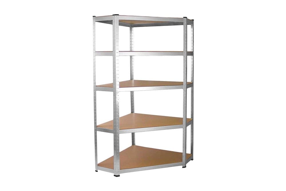 POLLACHI Hörnhylla 90x40x180 cm Silver/Brun