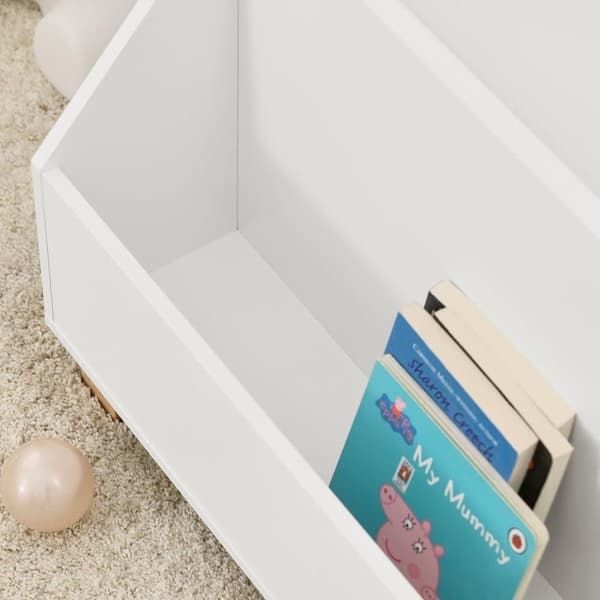 SoBuy Liten bokhylla Organizer för leksaker Barnbokhylla Multifunktionell hylla KMB54-W