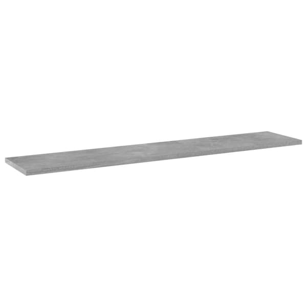 vidaXL boghylder 4 stk. 100x20x1,5 cm konstrueret træ betongrå