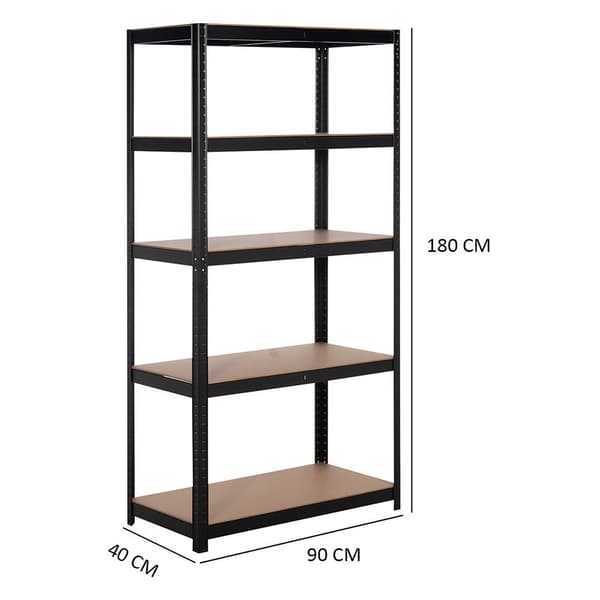 Catterhouse Metal Hylde Hans Plus 5 90x40x180 Cm Sort