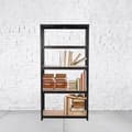 Miniatyrbillede 9 af 10: Catterhouse Metal Hylde Hans Plus 5 90x40x180 Cm Sort