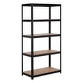Miniatyrbillede 1 af 10: Catterhouse Metal Hylde Hans Plus 5 90x40x180 Cm Sort