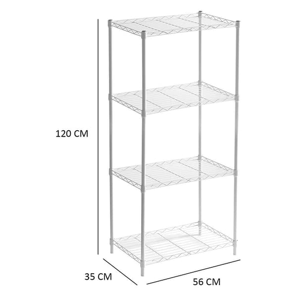 Catterhouse Metalhylde Med Gitter Klaus 4 56x35x120 Cm Hvid