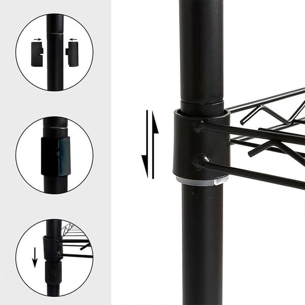 Catterhouse Metalhylde Med Gitter Klaus 5 56x35x160 Cm Sort