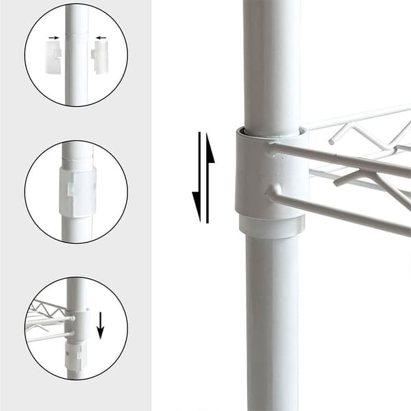 Catterhouse Metalhylde Med Gitter Klaus 5 56x35x160 Cm Hvid