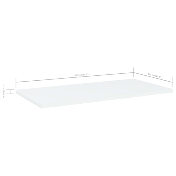Hyllplan 4 st vit 60x30x1,5 cm konstruerat trä