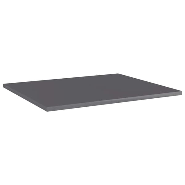 boghylder 8 stk. 60x50x1,5 cm konstrueret træ grå højglans